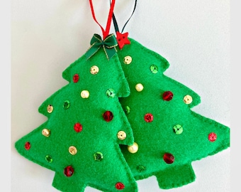 Christmas Tree Decoration PDF Sewing Pattern - Felt Crafts - Instant Download - Easy to Sew