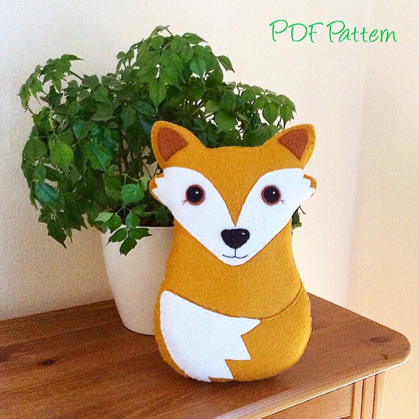 Fox PDF Sewing Pattern, Felt Woodland Animal, Instant Download, Easy to ...