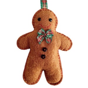 Gingerbread Man PDF Sewing Pattern Christmas Ornament Tree Decoration Felt Crafts Instant Download Easy to Sew image 8