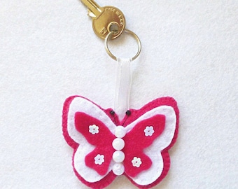 Butterfly PDF Sewing Pattern, Keyeing, Brooch, Felt Crafts, Instant Download, Easy to Sew