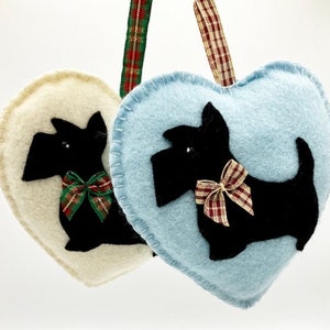 Scottie Dog Heart Ornament PDF Sewing Pattern - Felt Crafts - Easy to Sew