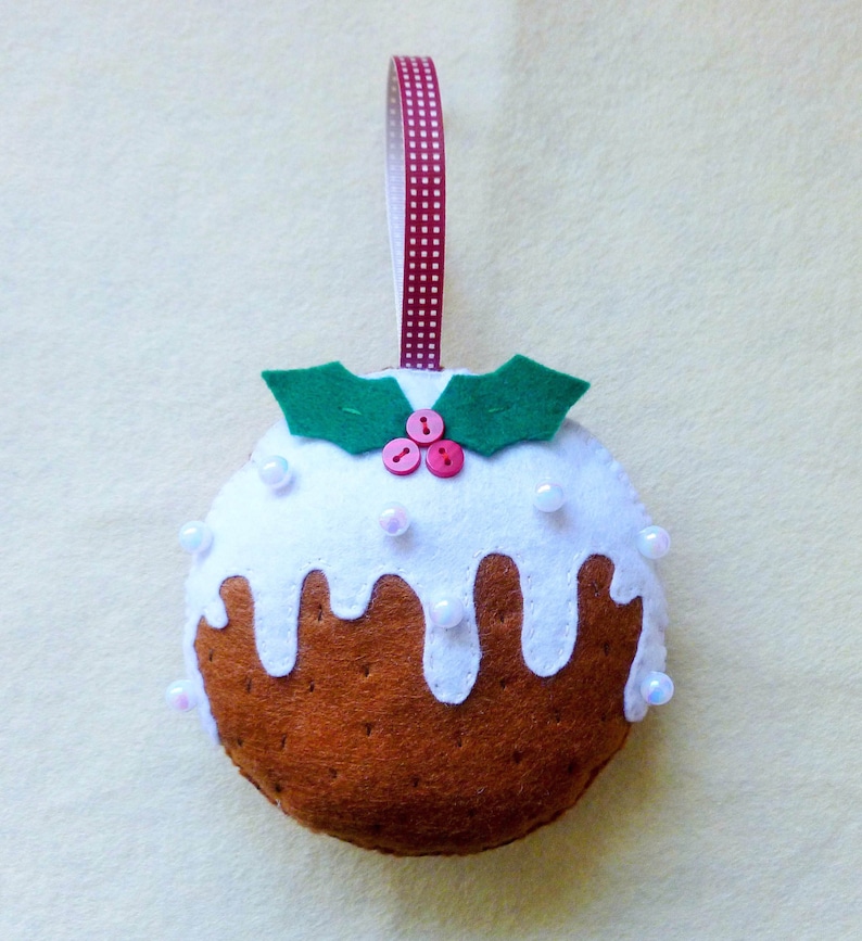 Christmas Pudding PDF Sewing Pattern, Christmas Decoration, Felt Crafts, Instant Download, Easy to Sew image 7
