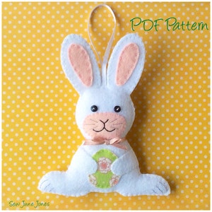 Easter Bunny Ornament PDF Sewing Pattern Instant Download Easy to Sew image 4