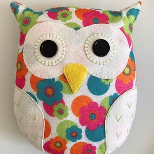 Flora the Owl Softie PDF Sewing Pattern Instant Download Easy to Sew image 2