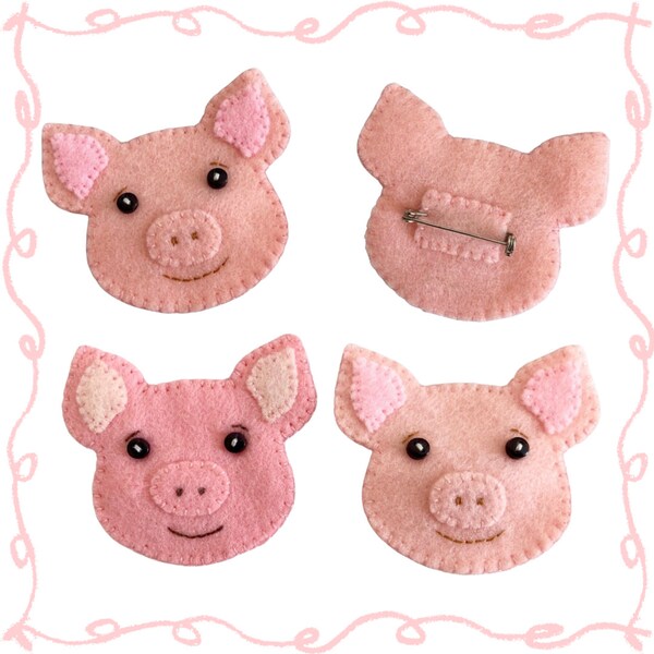 Felt Pig - Etsy