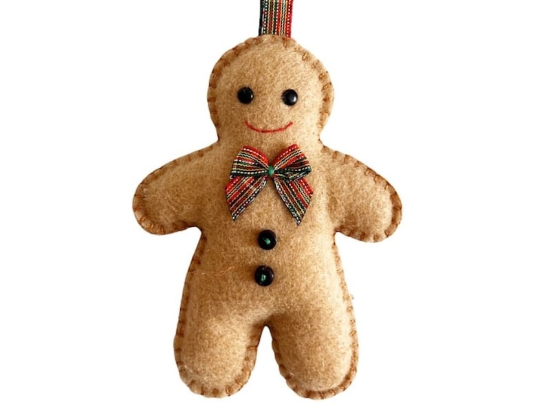 Gingerbread Man PDF Sewing Pattern Christmas Ornament Tree Decoration Felt Crafts Instant Download Easy to Sew image 9