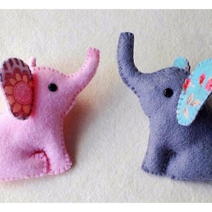 Elephant PDF Sewing Pattern Feltie Instant Download Easy to Sew image 9