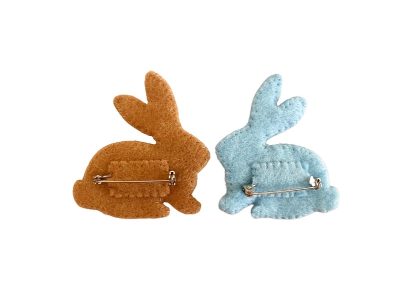 Bunny Brooch Pin PDF Sewing Pattern, Felt Crafts, Instant Download, Easy to Sew image 6