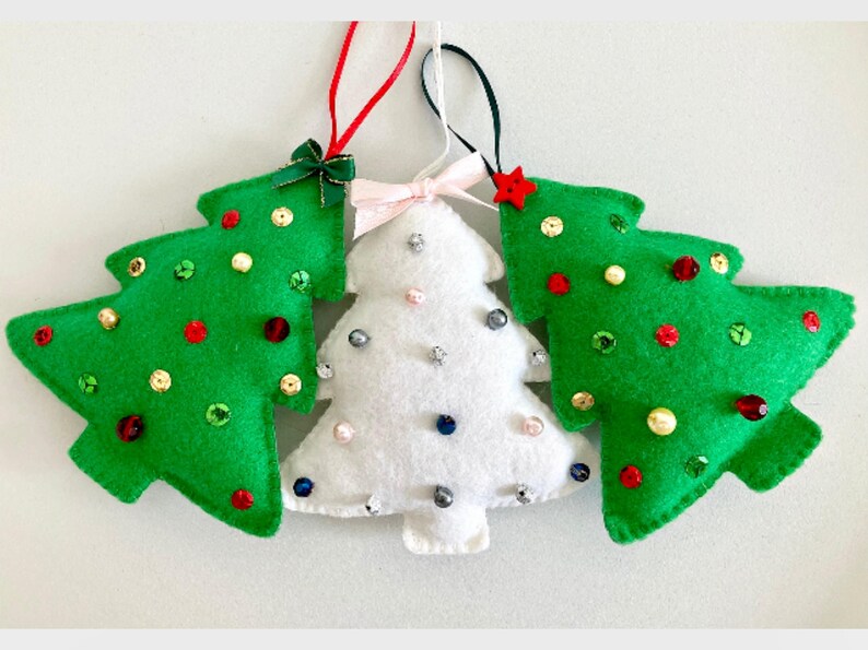 Christmas Tree Decoration PDF Sewing Pattern Felt Crafts Instant Download Easy to Sew image 8