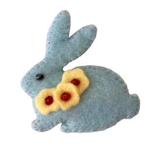 Bunny Brooch Pin PDF Sewing Pattern, Felt Crafts, Instant Download, Easy to Sew image 3