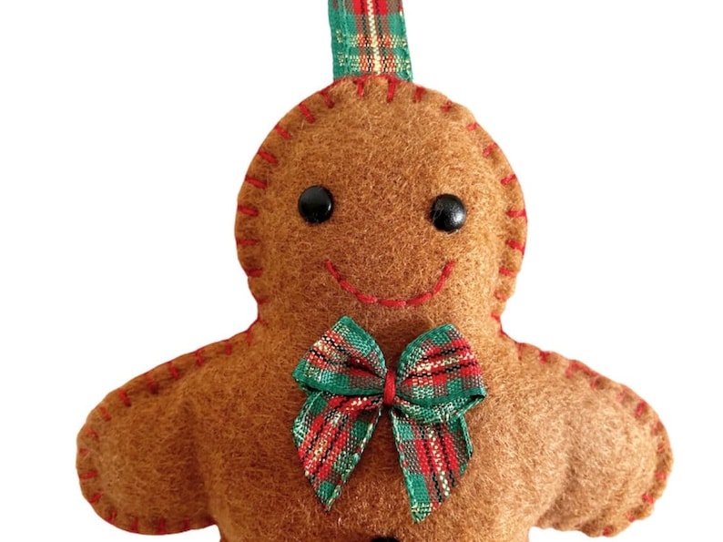 Gingerbread Man PDF Sewing Pattern Christmas Ornament Tree Decoration Felt Crafts Instant Download Easy to Sew image 3