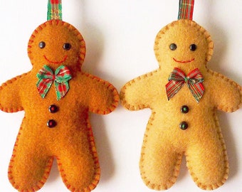 Gingerbread Man PDF Sewing Pattern - Christmas Ornament - Tree Decoration - Felt Crafts - Instant Download - Easy to Sew