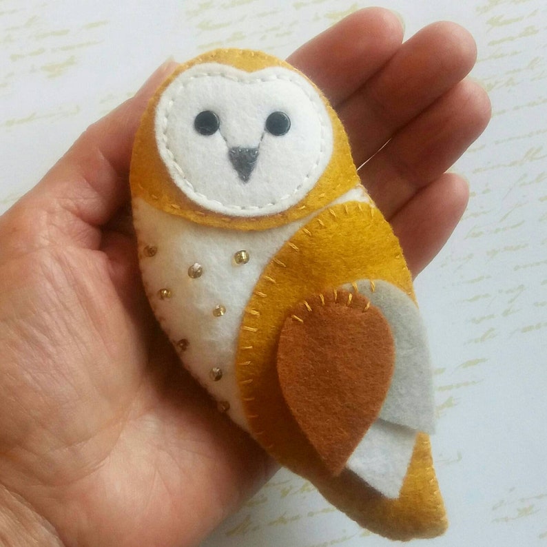 Barn Owl Feltie PDF Sewing Pattern Instant Download Easy to Etsy