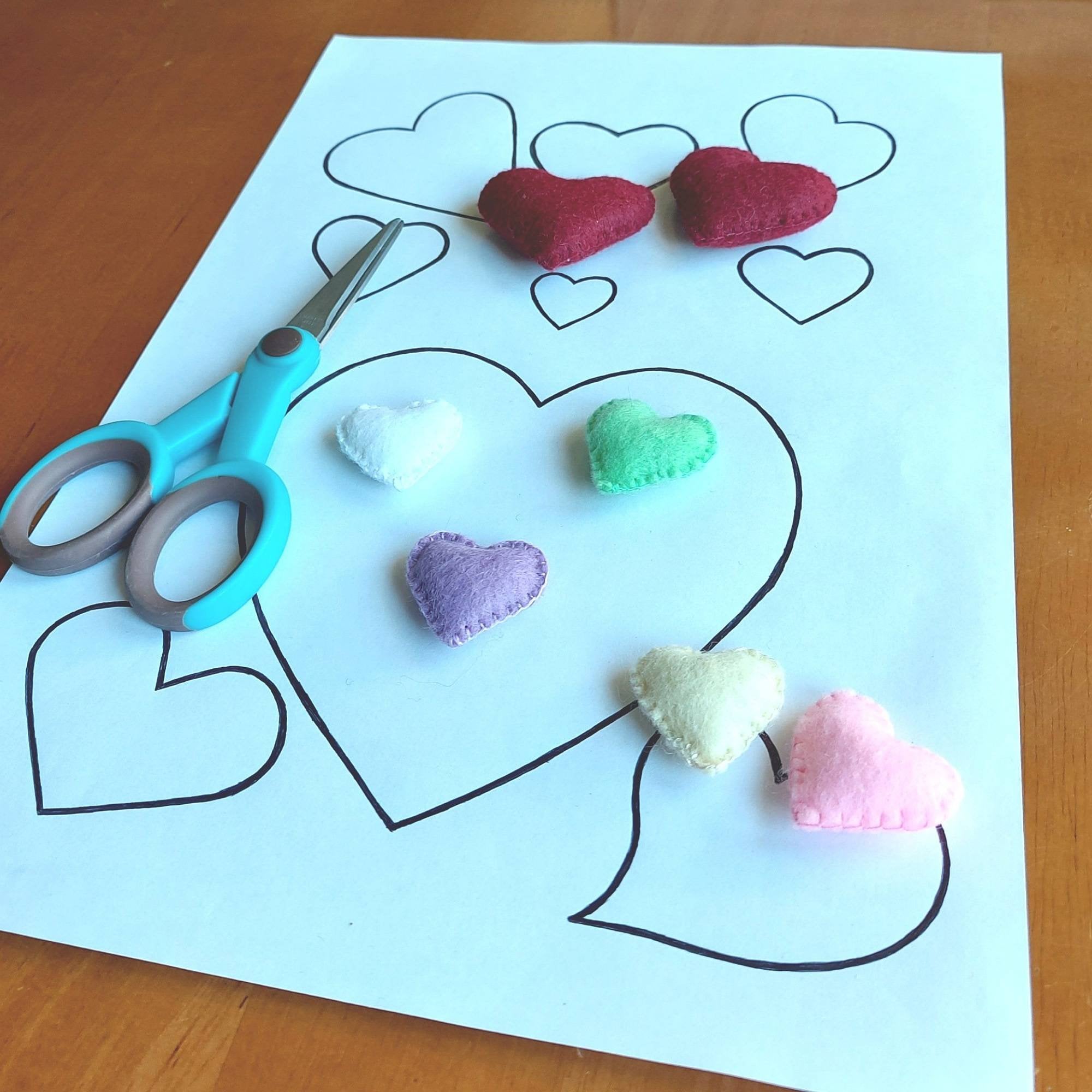 Hearts Template PDF Printable, Instant Download for Crafts - Etsy