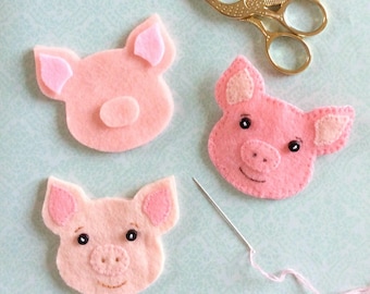 Felt Pig - Etsy
