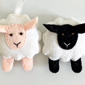 Sheep Feltie PDF Sewing Pattern- Instant Download - Easy to Sew