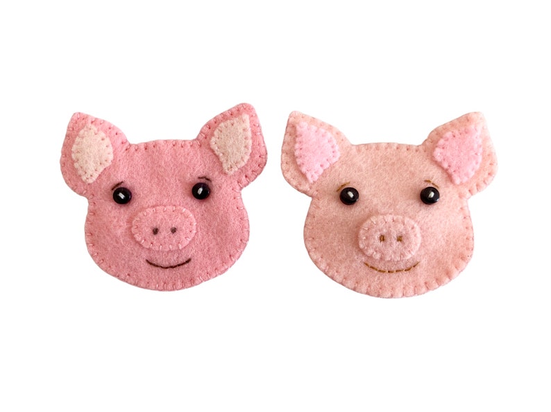 Pig PDF Sewing Pattern, DIY Keyring and Brooch, Felt Crafts, Instant Download, Easy to Sew image 4