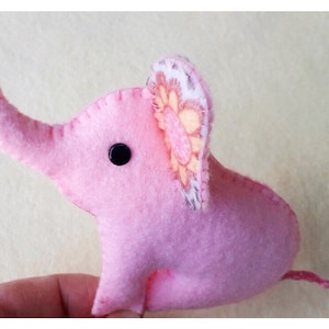 Elephant PDF Sewing Pattern Feltie Instant Download Easy to Sew image 8