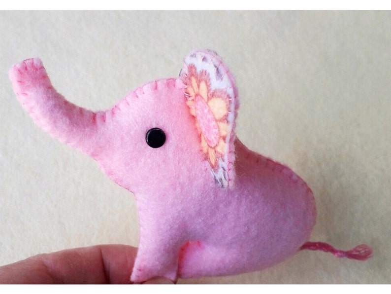 Elephant PDF Sewing Pattern Feltie Instant Download Easy to Sew image 8