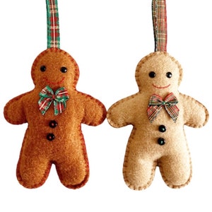 Gingerbread Man PDF Sewing Pattern Christmas Ornament Tree Decoration Felt Crafts Instant Download Easy to Sew image 5