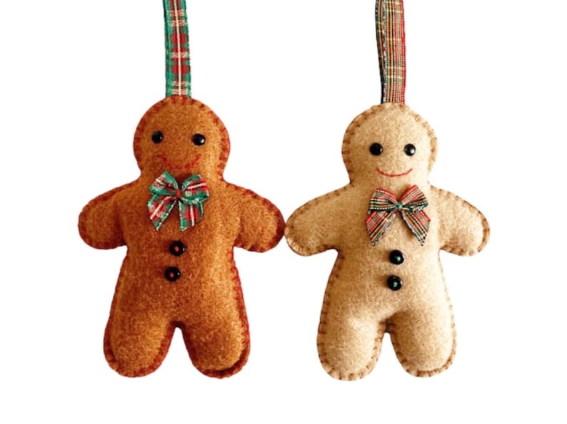 Gingerbread Man PDF Sewing Pattern Christmas Ornament Tree Decoration Felt Crafts Instant Download Easy to Sew image 5