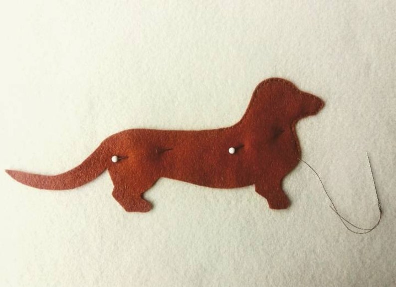 Dachshund Mini Pillow PDF Sewing Pattern, Sausage Dog, Felt Crafts, Instant Download, Easy to Sew image 6