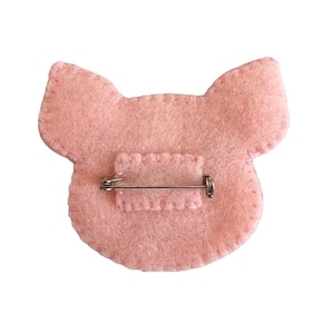 Pig PDF Sewing Pattern, DIY Keyring and Brooch, Felt Crafts, Instant Download, Easy to Sew image 6