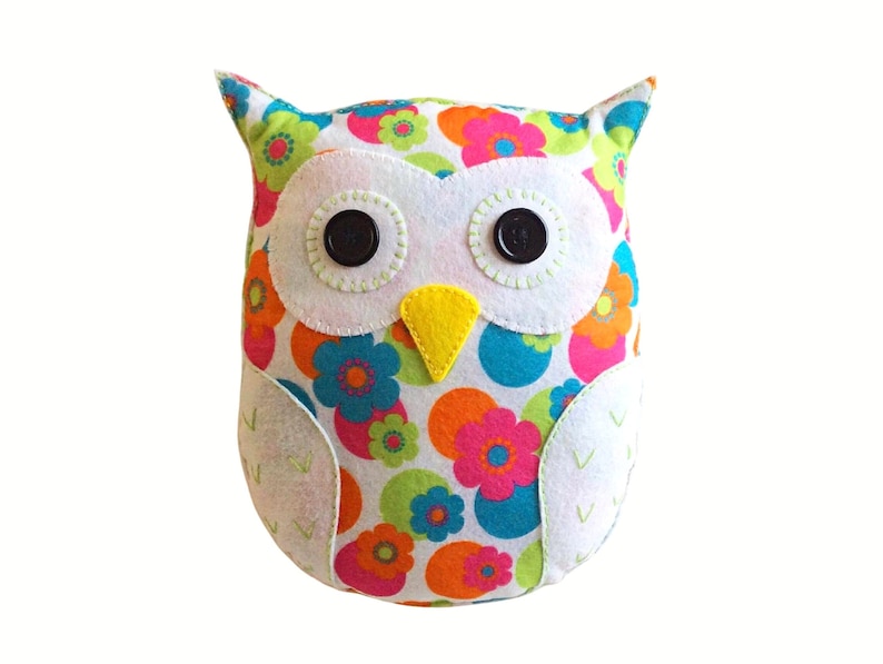 Flora the Owl Softie PDF Sewing Pattern Instant Download Easy to Sew image 4