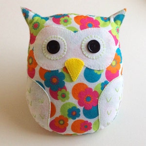 Flora the Owl Softie PDF Sewing Pattern- Instant Download - Easy to Sew