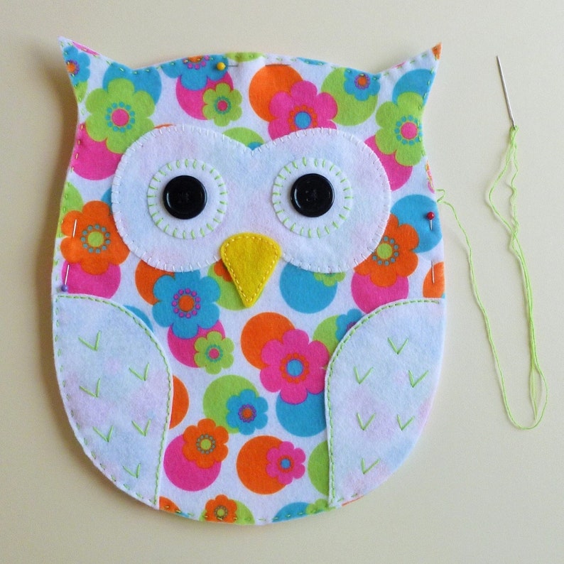 Owl sewing pattern, suitable for beginners.