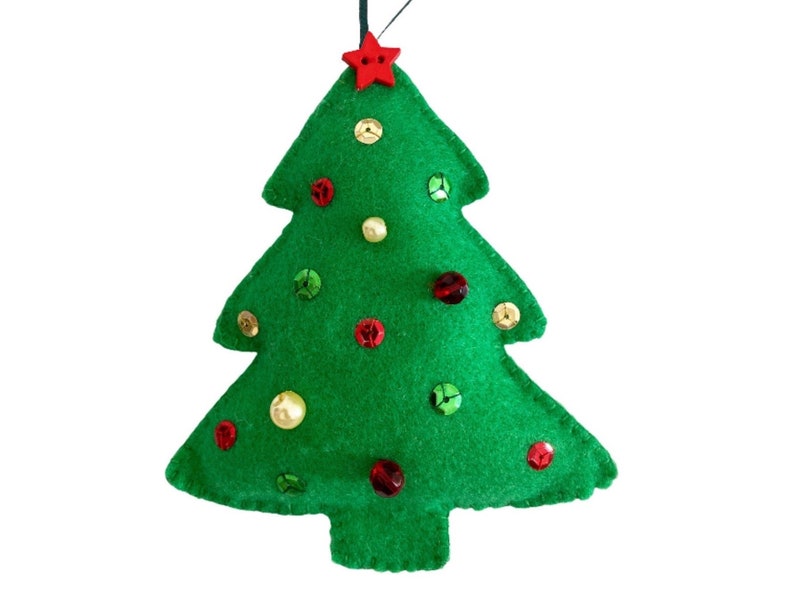 Christmas Tree Decoration PDF Sewing Pattern Felt Crafts Instant Download Easy to Sew image 4