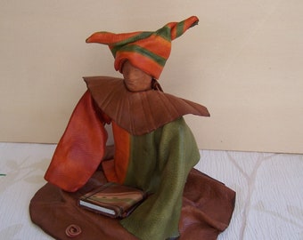 Elf leather, L2, sculpture modeling, for gift, Original Unique Piece, creative craftsman, Métiers d'Art France
