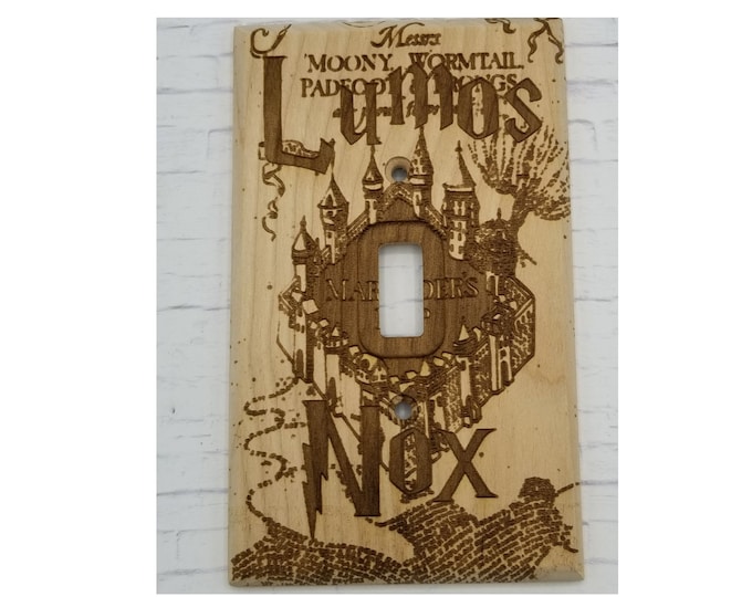 Lumos and Nox Light Switch Cover Wood - Etsy