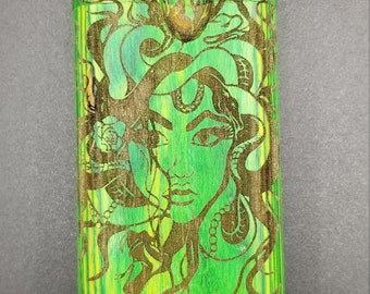 Medusa monster green wood dugout one hitter