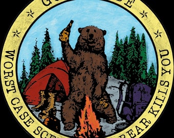 Go outside bear sticker