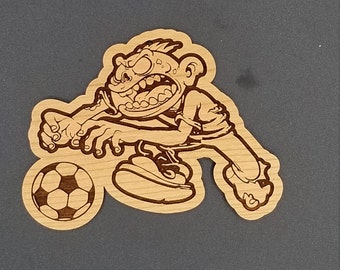 Zombie soccer player ornament