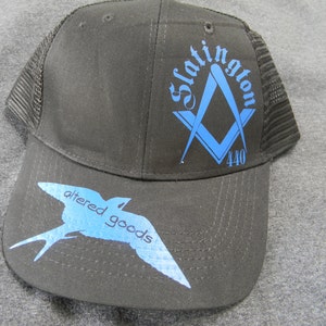 Masonic square and compass trucker hat