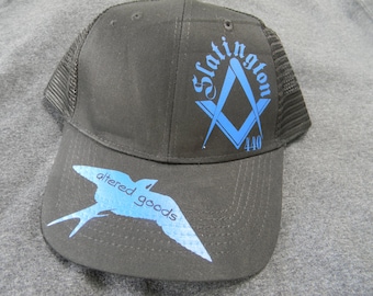 Masonic square and compass trucker hat
