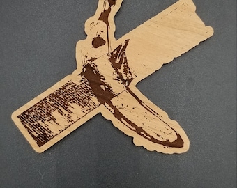 Duct Tape Banane Holz Ornament