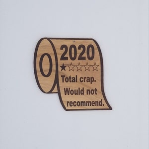2020 carta igienica una stella ciliegia legno duro laser inciso ornamento inciso