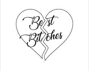 best friends and best bitches svg dxf pdf cdr files
