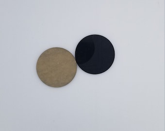 Black acrylic circles 2.75 inch round 1/4 inch thick 10 pieces