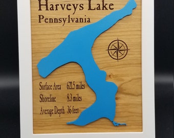 Harveys See 3d Holz RahmenSchild