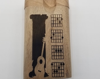 I DGAF Gitarrenlasche Walnuss dugout one Hitter