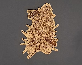Unkraut bienen Holz ornament
