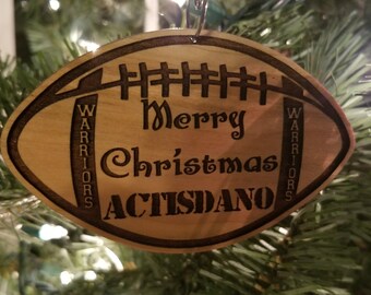 Custom football ornament