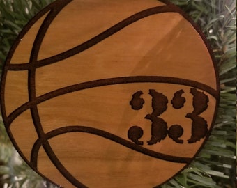 Custom basketball ornament