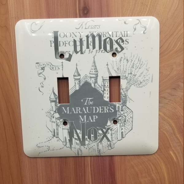 Lumos and nox light switch cover metal