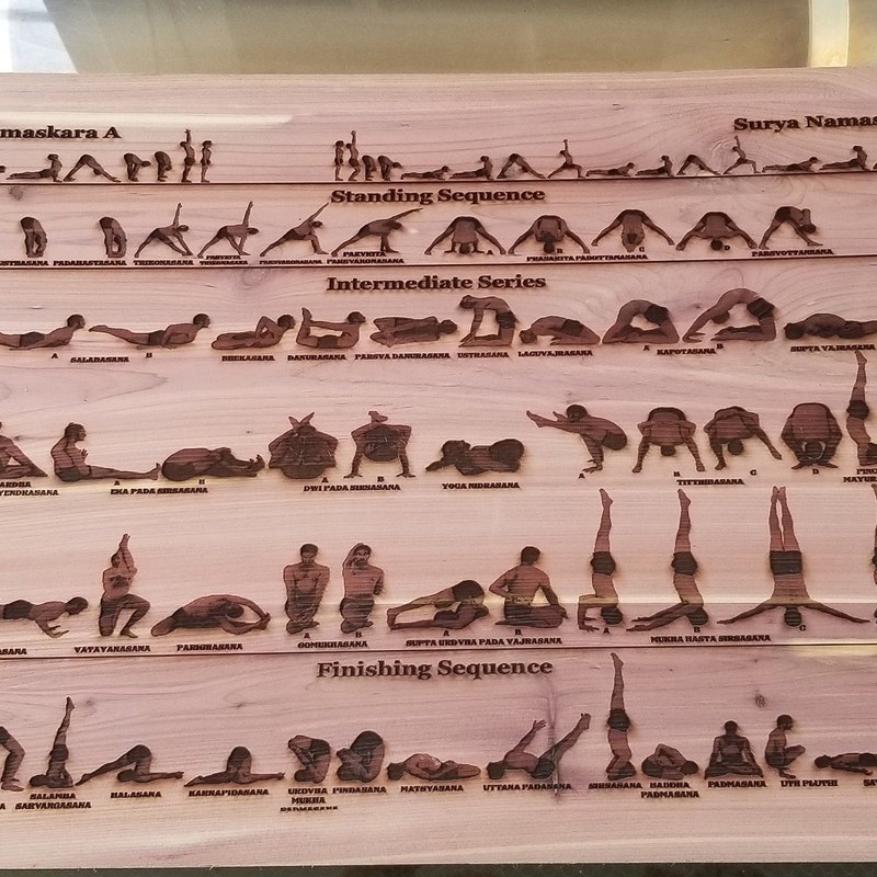 Chair Yoga Chart Etsy