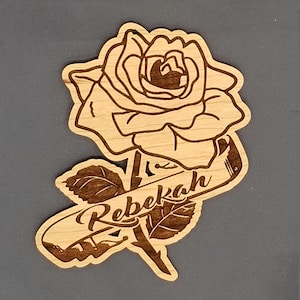 Rose tattoo personalized ornament